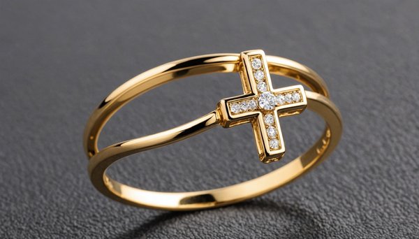 Discover elegant gold cross rings for women